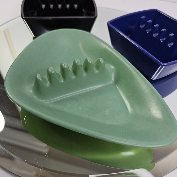 (3) Vintage Mid Century 1960's Ashtrays GES Anholt Melamine Plastic USA MCM - Picture 2 of 9